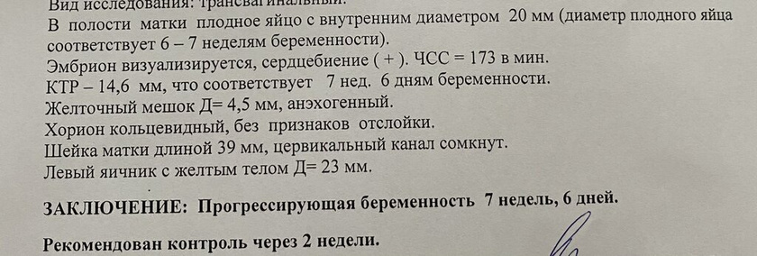 Плодное яйцо меньше эмбриона