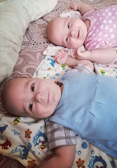 ?❤️4,5 месяца двойнятам