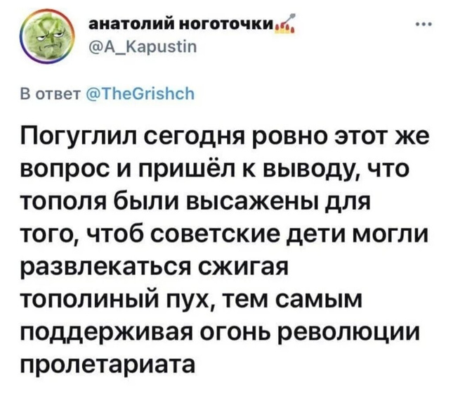 Тополиный пух))