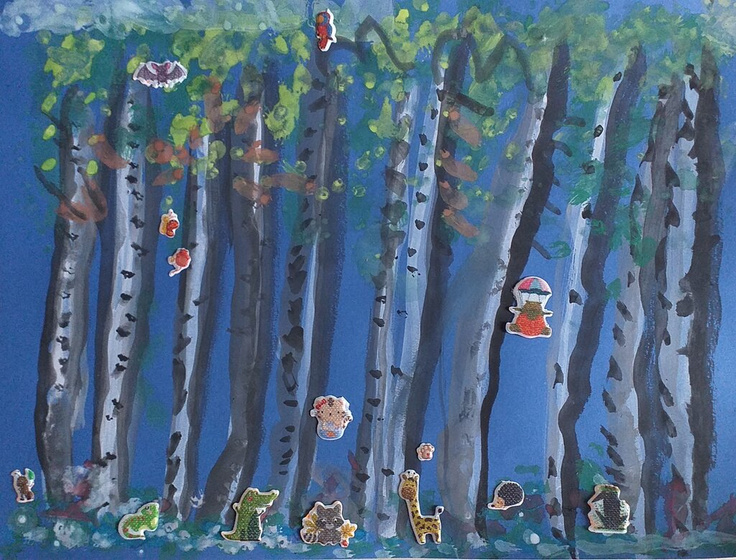 Рисуем гуашью лес: для 4-8 лет