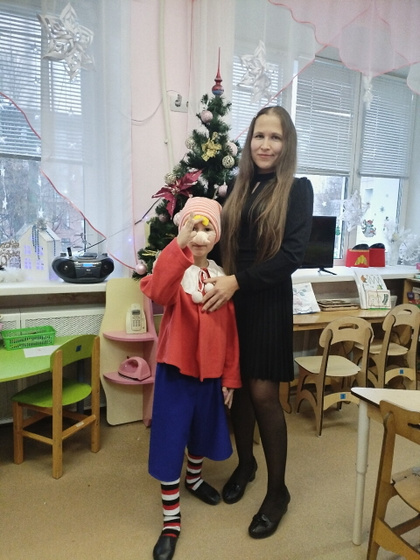 А вот и наш Буратино на утреннике🎄
