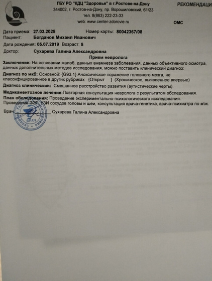 Может все таки врач ошиблась? Я все про наши предположения