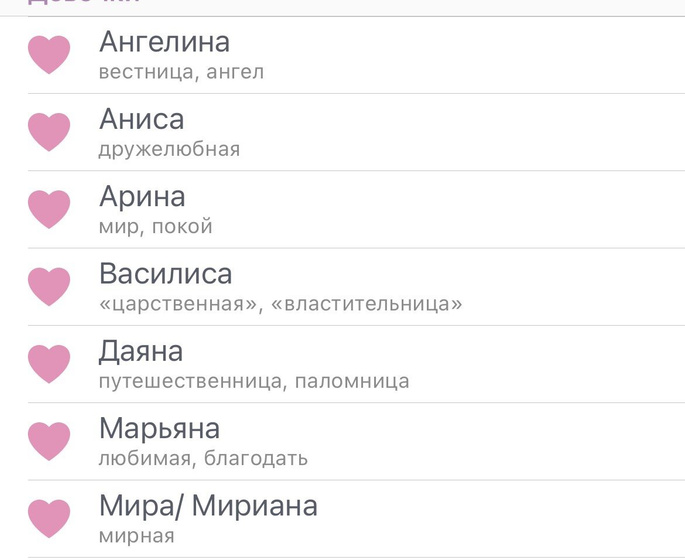 Имя для девочки