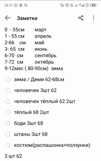 Делюсь списком вещей