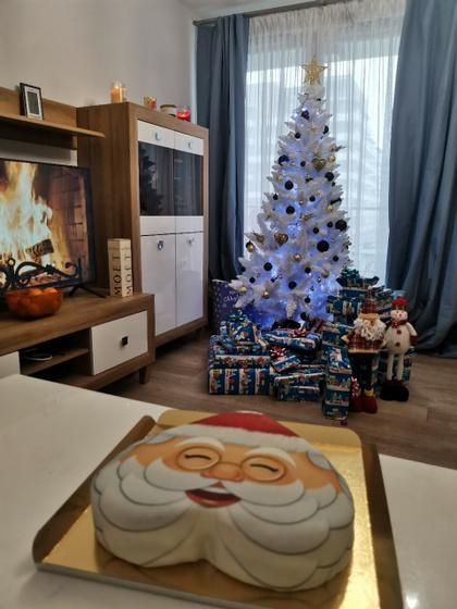 Приехал наш рождественский торт ???
