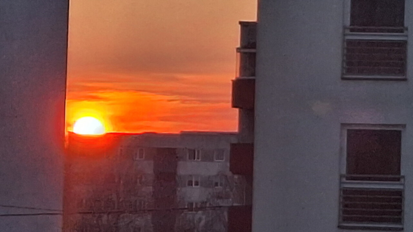 На заходе солнца