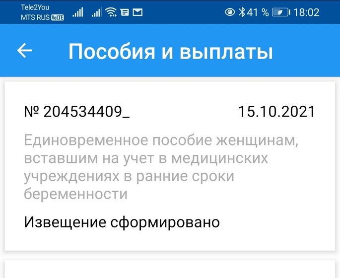 Выплаты по беременности