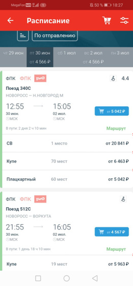 Билеты в поезд