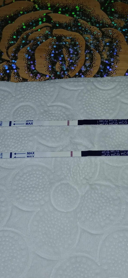 Делала вчера вечером верхний тест, нижний сегодня