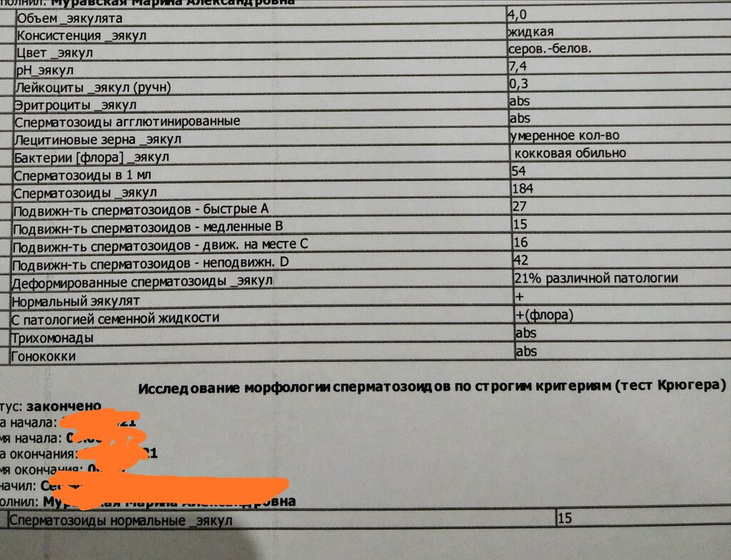 Спермограмма, ваше мнение?