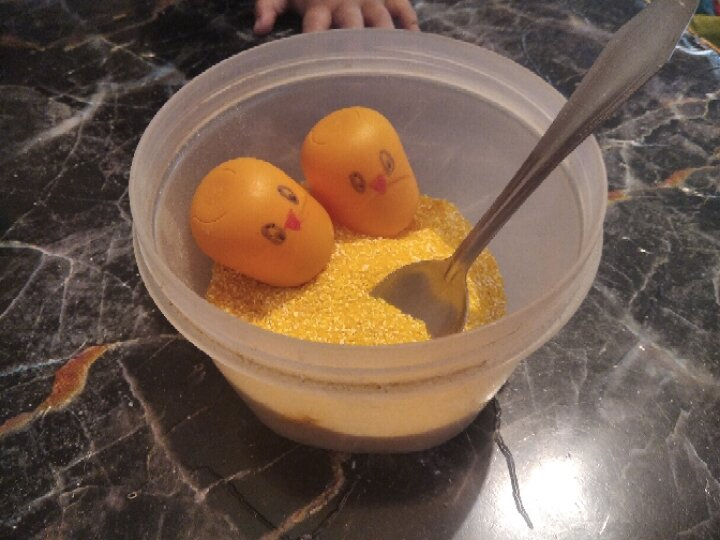 Кормим птенчиков🐣и кукурузное солнышко☀️