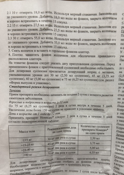 Как разводить Номидес 12мг/1 мл?
