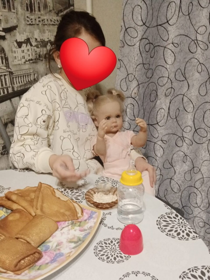 Так и не дошла сфоткать куклу, но мне прислали несколько фоток😅