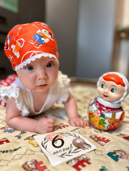 Нашей младшенькой уже полгодика🥳