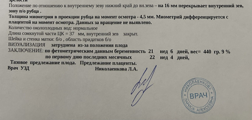 Сходила на узи в ПЦ