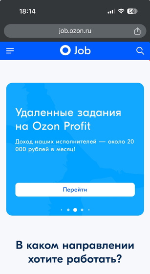 Удаленая работа Озон