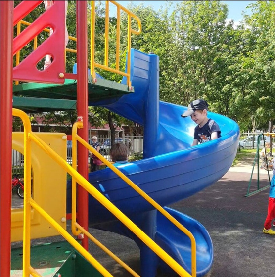 Преодолели страх горки.