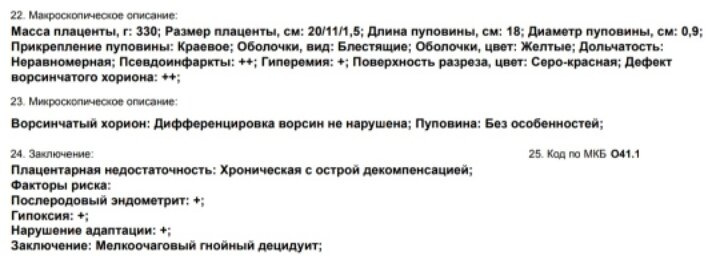 Пришёл результат анализа по