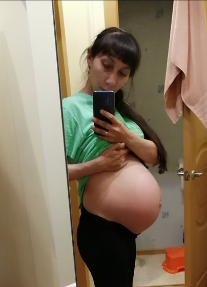Похоже живот опускается?