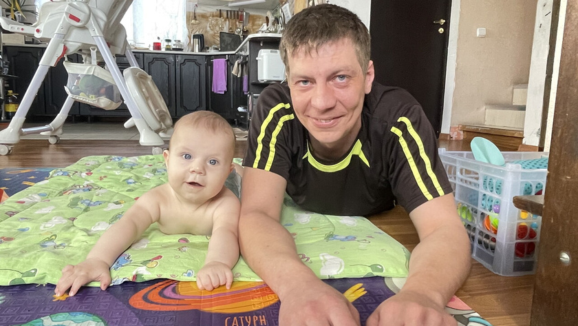 Полгода сыну