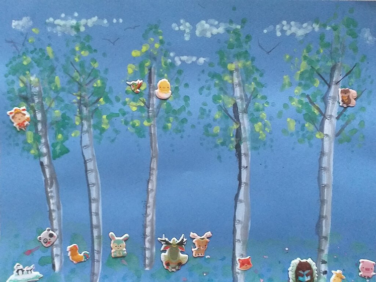 Рисуем гуашью лес: для 4-8 лет