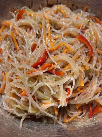 Пустая гречка с кусочком колбаски. День 6