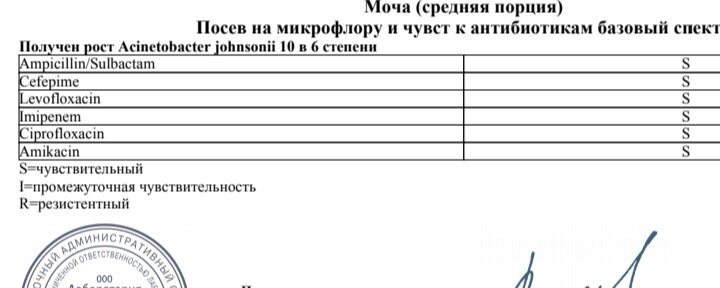 Бак посев мочи!