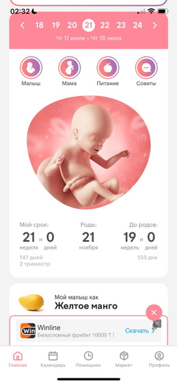 21 неделька