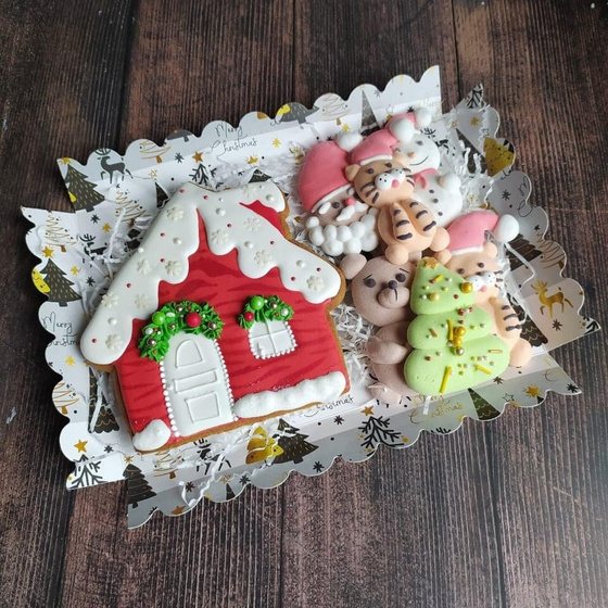 Маршмеллоу мордашки + пряники. Новый год