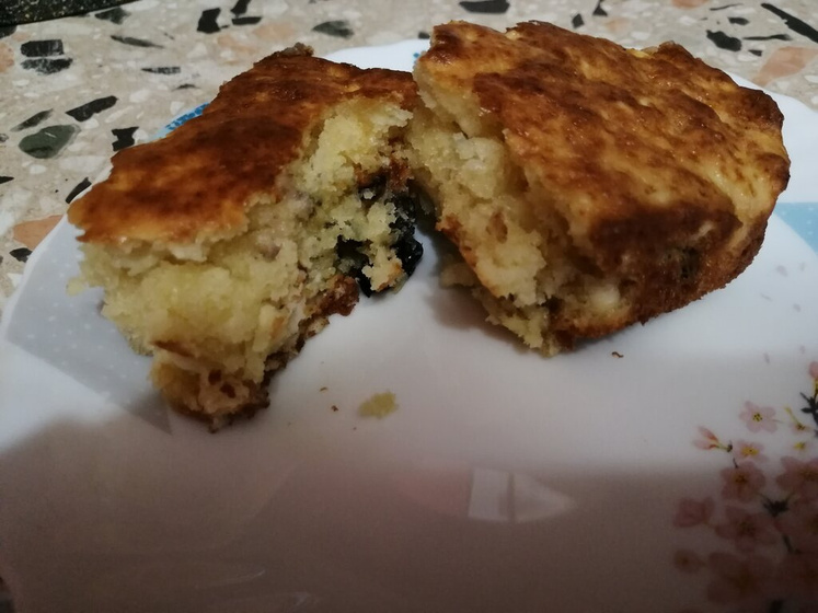 Мой творожный кекс) кусок