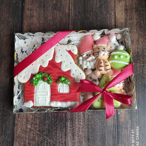 Маршмеллоу мордашки + пряники. Новый год
