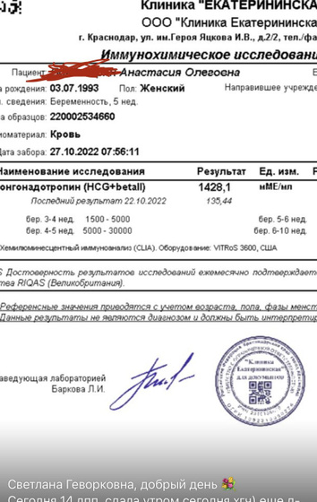 ХГЧ на 14 дпп какой у вас был?)