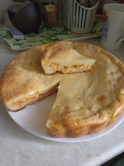 Заливной пирог с капустой))